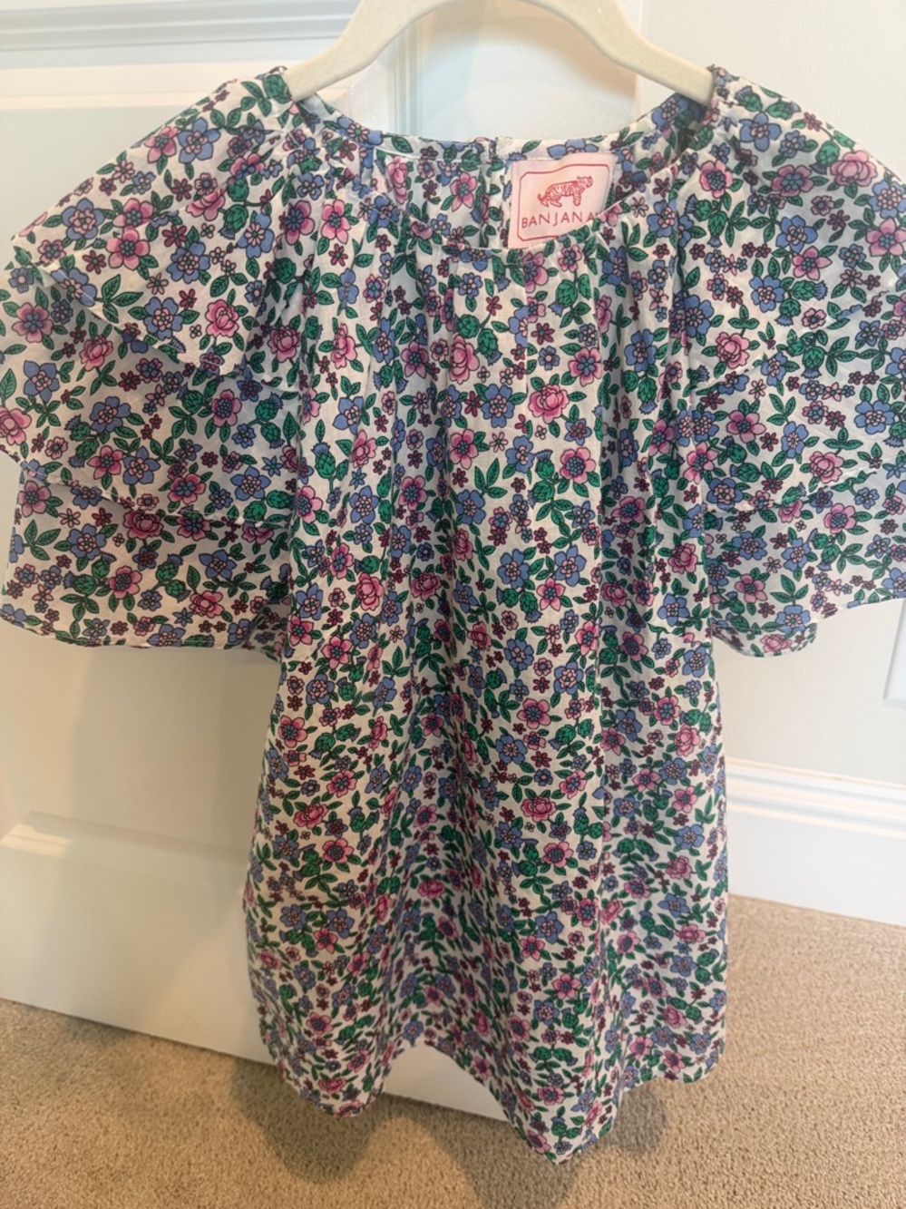 Floral Ruffle Sleeve Top - Picture 4 of 6